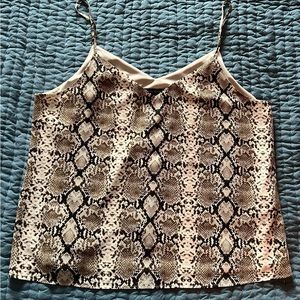 Banana Republic snake/reptile pattern cami. XL